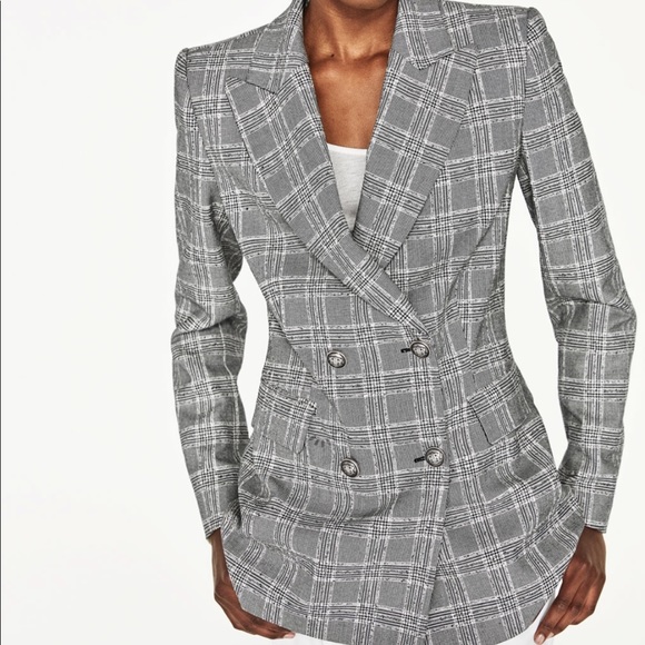 Zara Jackets & Blazers - ZARA double breasted checked jacket